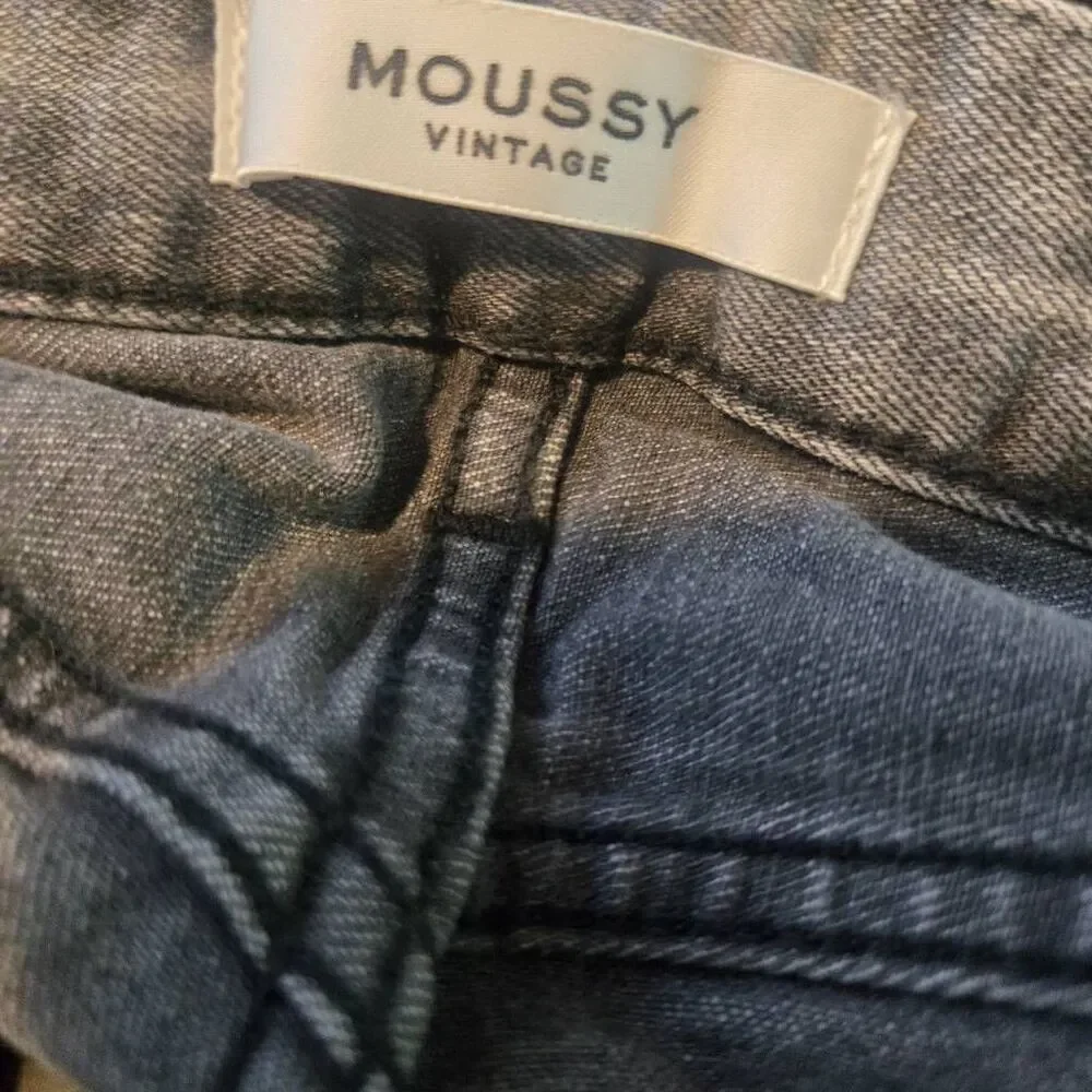 MOUSSY VINTAGE Carmel Rebirth High Waist Skinny Jeans Size 31 in Light Black